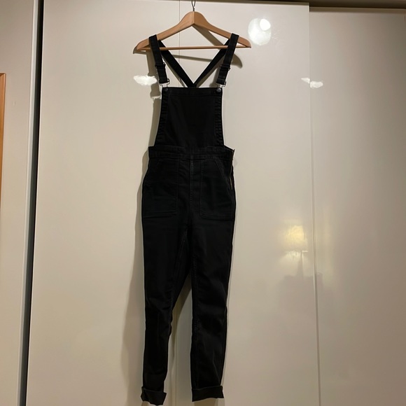 Madewell fitted black denim overalls - Picture 2 of 4